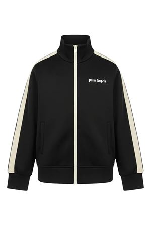 felpa con zip nera PALM ANGELS KIDS | PBBD002S26FAB001110